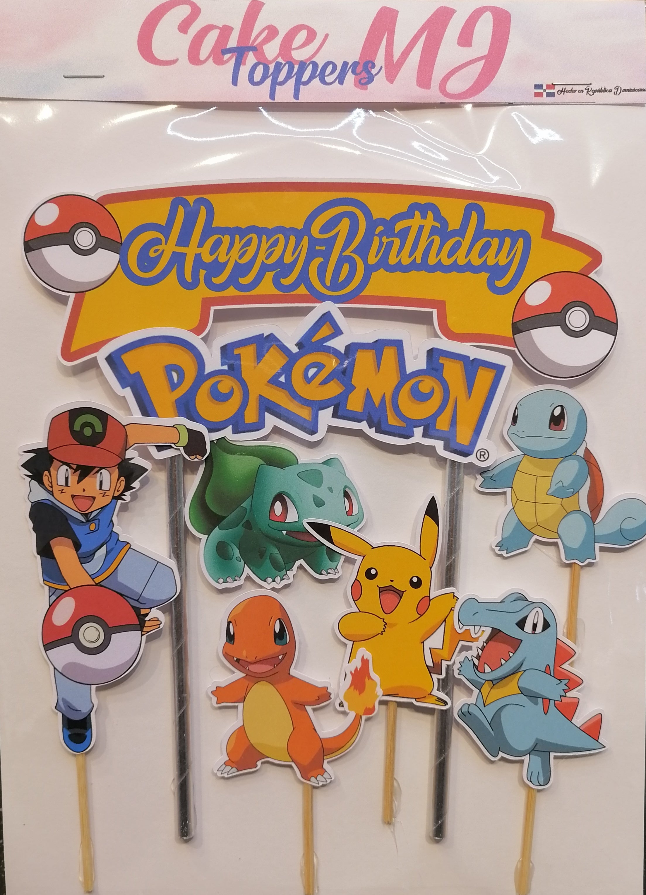 Pokemon Birthday Cupcake Toppers