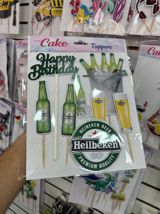 Heineken beer Cake toppers