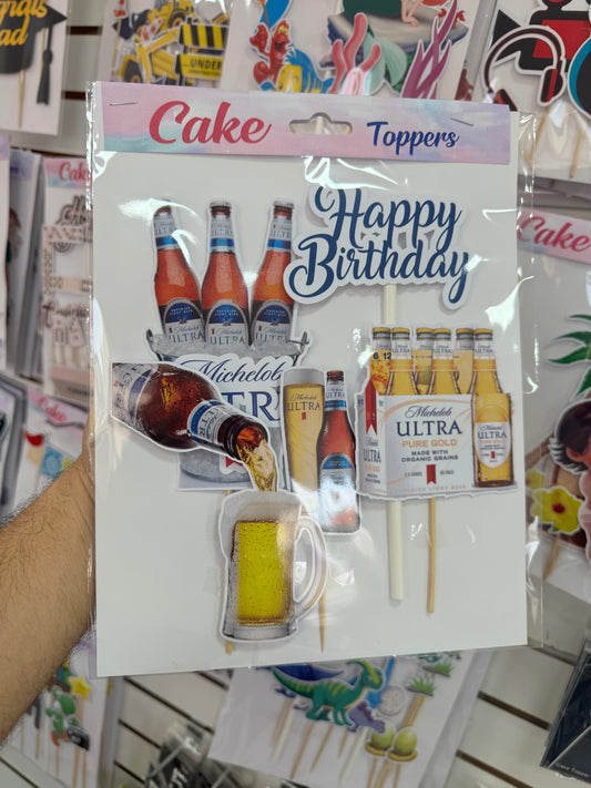 Michelob ultra beer Cake toppers