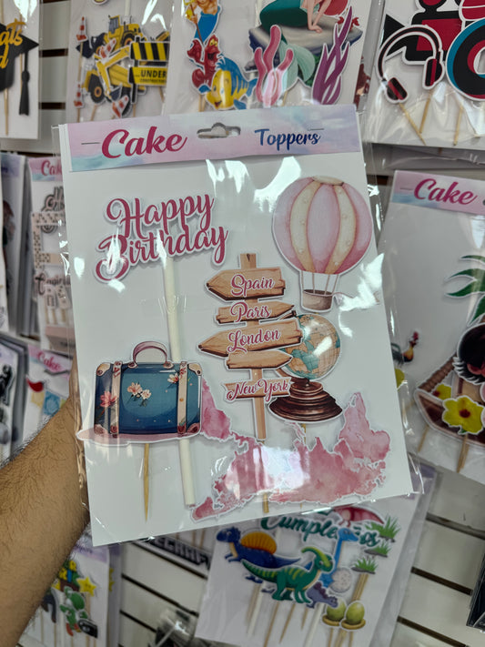 Travelers Cake toppers for girl