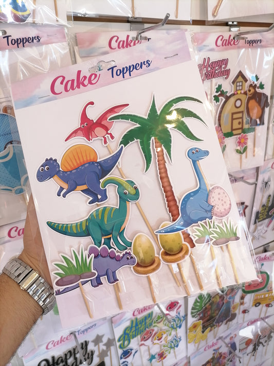 Animated Dinosaur Cake Toppers