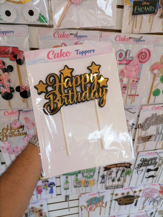 3D Happy Birthday Cake toppers